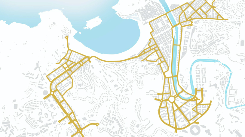 Garraio pribatuen mapa