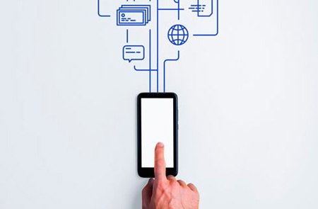 foto de un móvil con acceso a los servicios