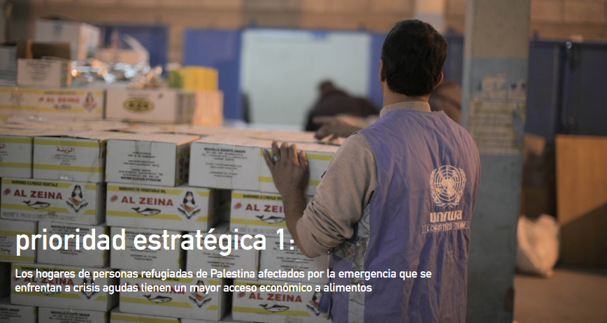 'Palestinako errefuxiatuen elikagaien segurtasuna. UNRWA' irudia
