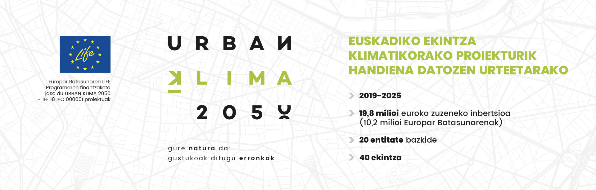 Euskadiko ekintza klimatikorako proiekturik handiena datozen urteetarako