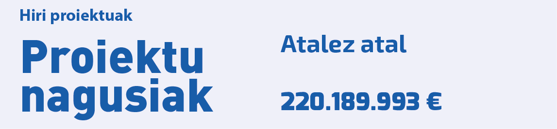Proiektu nagusaiak atalez atal