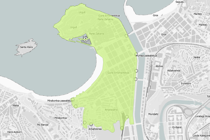 Isuri Gutxiko Eremuaren mapa