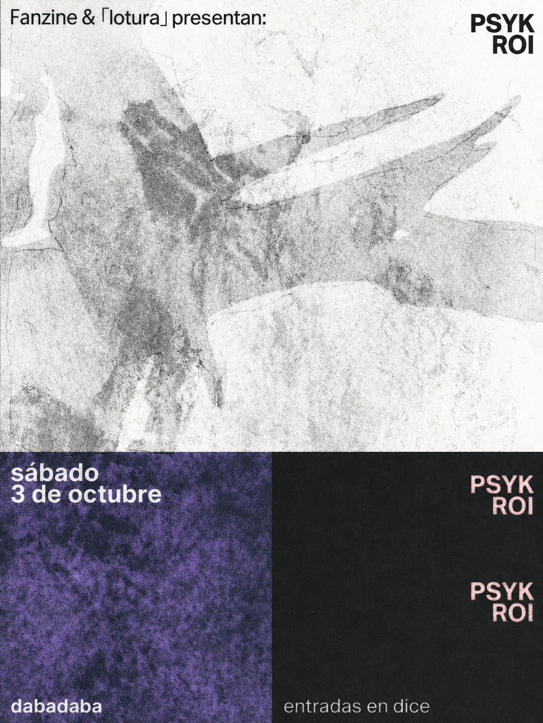 」 」 'Fanzine & 「lotura」 presentan: Psyk + Roi (tekno)