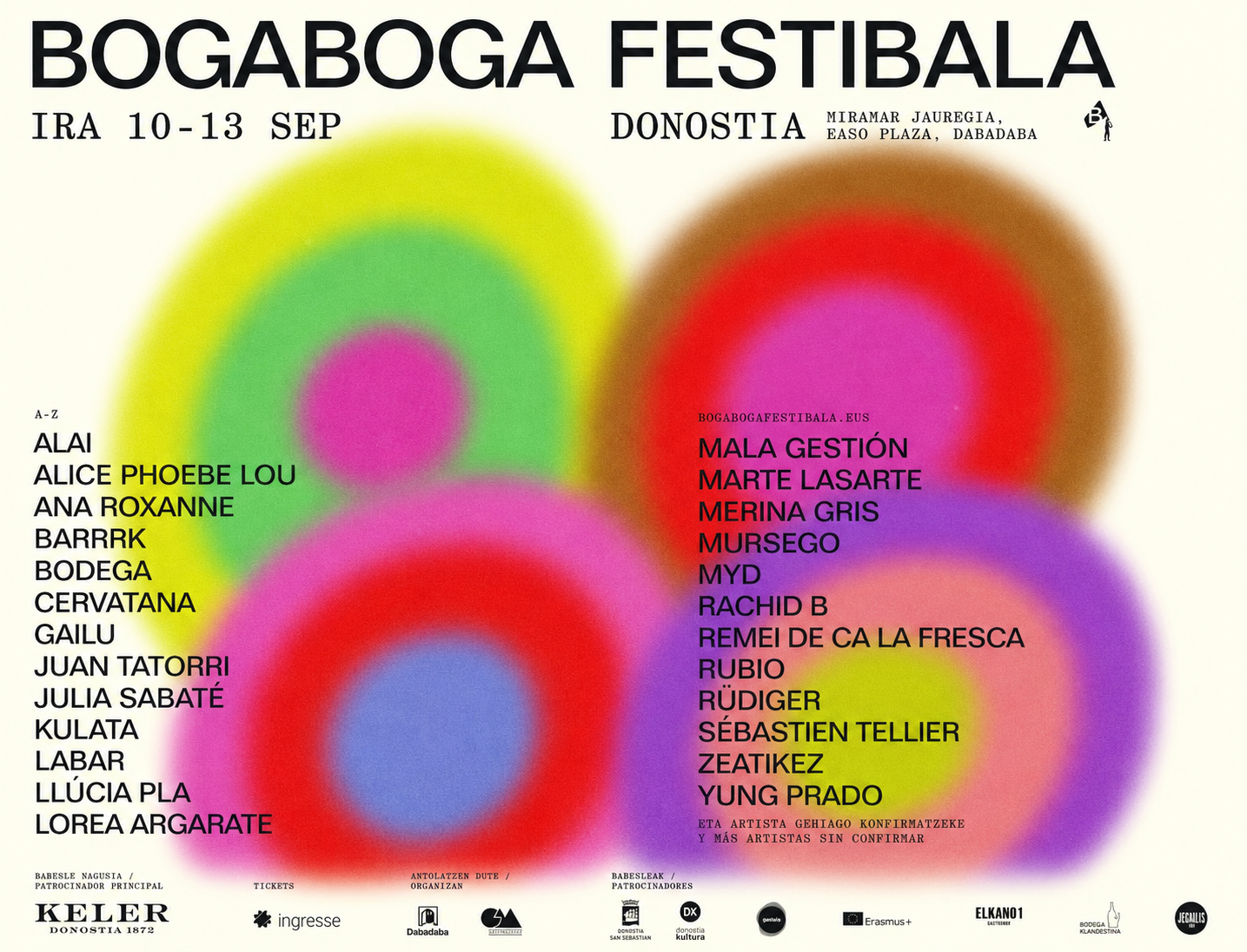 Boga Boga Festibala: Sébastien Tellier + Merina Gris + MYD + Anna Roxanne + Rubio + Alai 